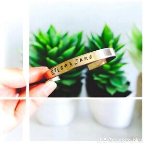 Custom Name Initial Cuff Bracelet